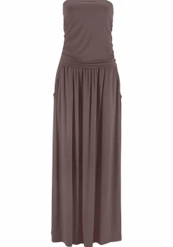 Strandkleider|Kleider|LASCANA Maxikleid braun