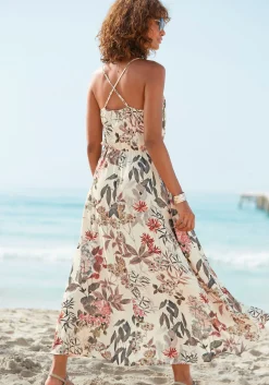Strandkleider|Kleider|LASCANA Maxikleid sandbedruckt