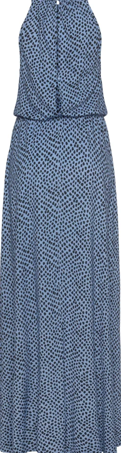 Strandkleider|LASCANA Maxikleid blau-marine-bedruckt