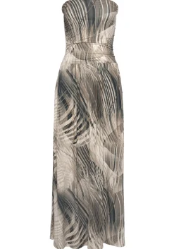 Kleider|LASCANA Maxikleid braunbedruckt