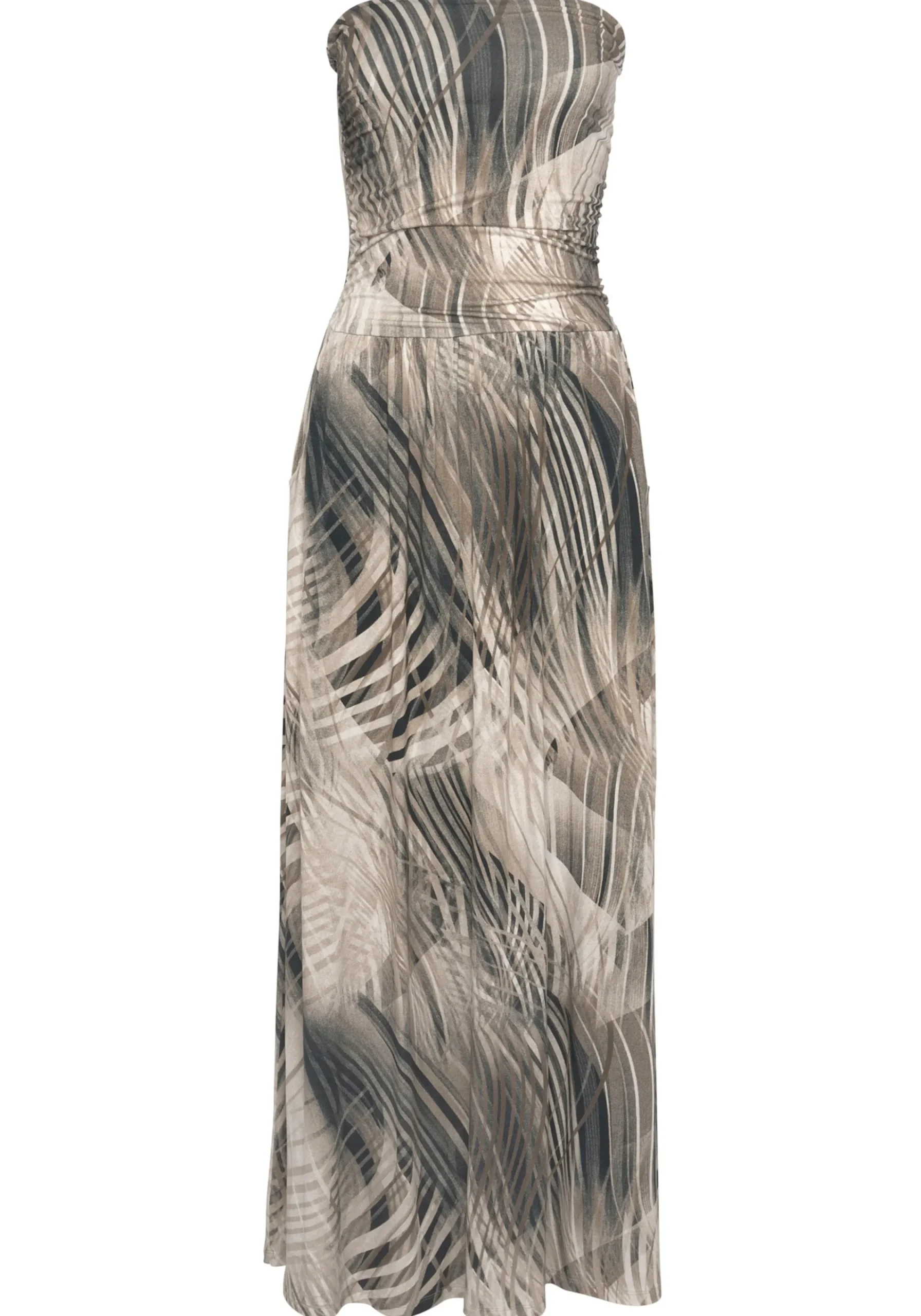 Kleider|LASCANA Maxikleid braunbedruckt