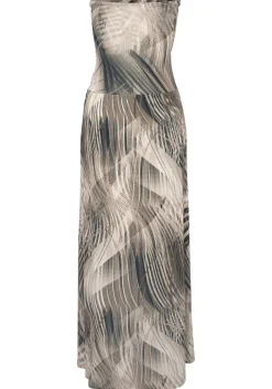 Kleider|LASCANA Maxikleid braunbedruckt