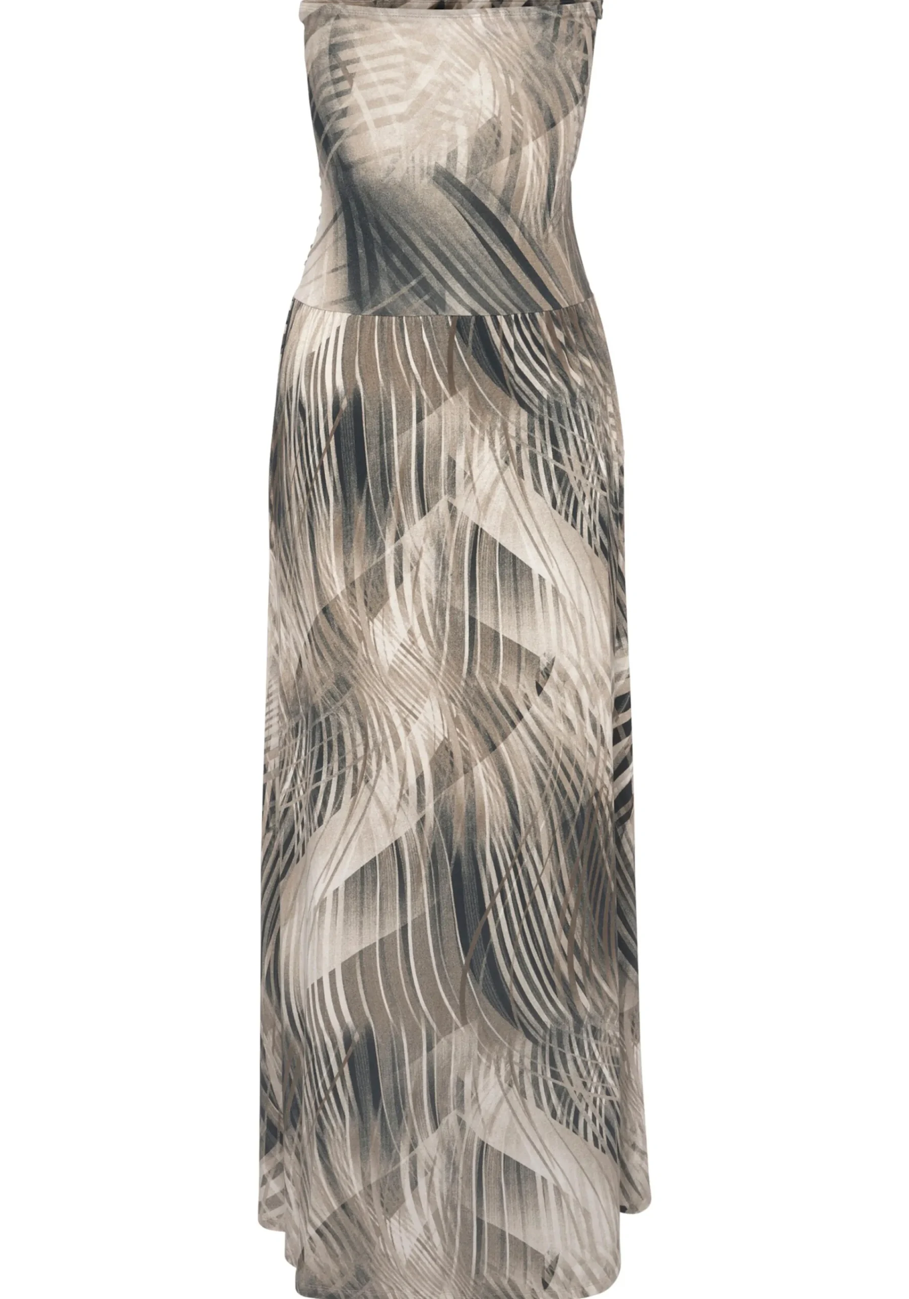 Kleider|LASCANA Maxikleid braunbedruckt