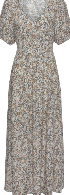 Strandkleider|Kleider|Vivance Maxikleid grau-bedruckt