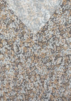 Strandkleider|Kleider|Vivance Maxikleid grau-bedruckt