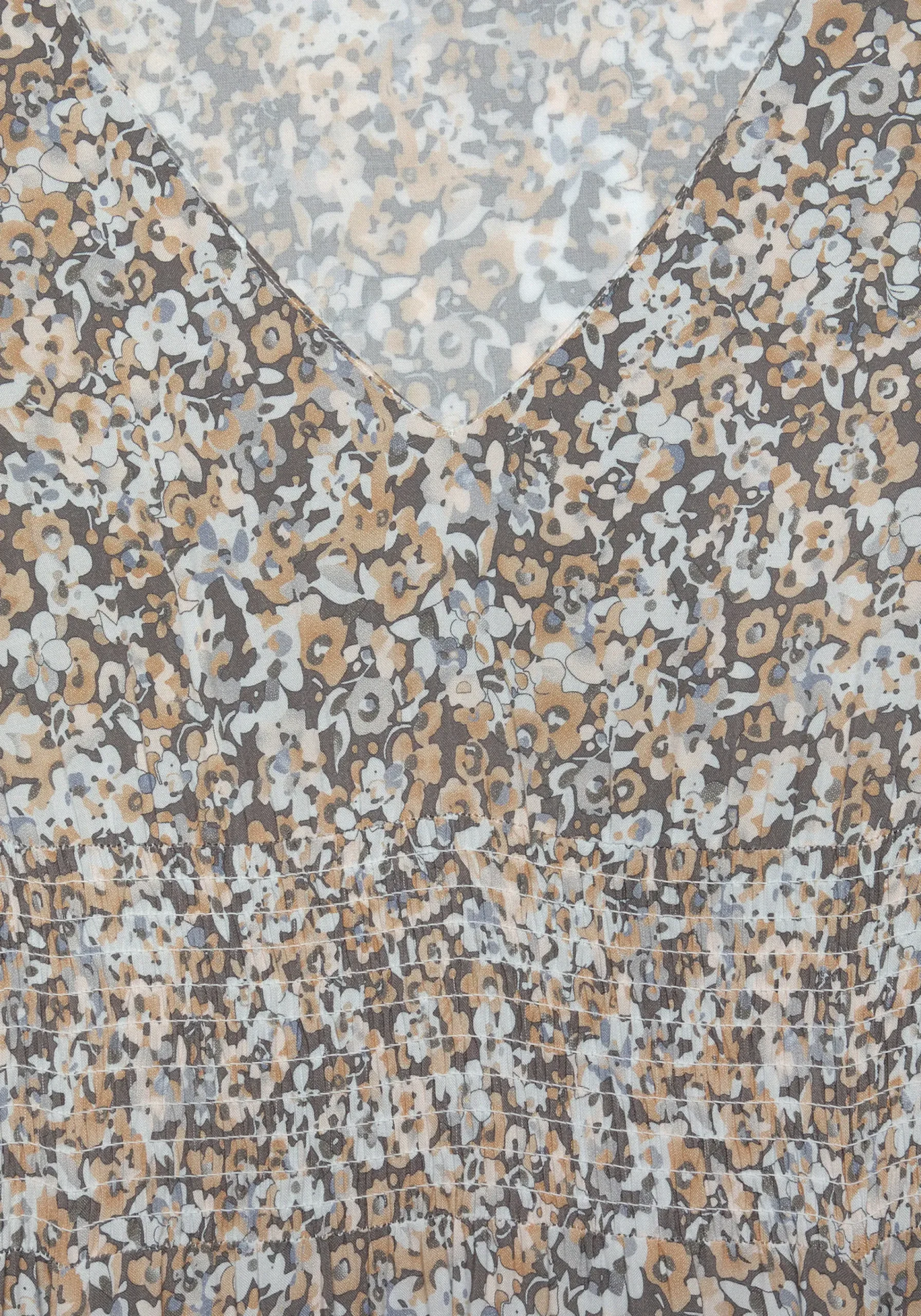 Strandkleider|Kleider|Vivance Maxikleid grau-bedruckt