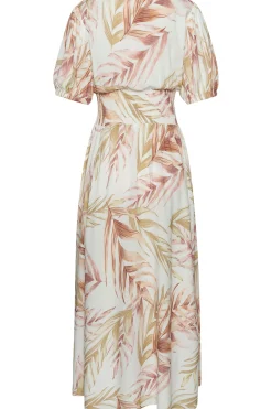 Strandkleider|LASCANA Maxikleid sand-orangebedruckt