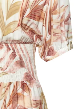 Strandkleider|LASCANA Maxikleid sand-orangebedruckt