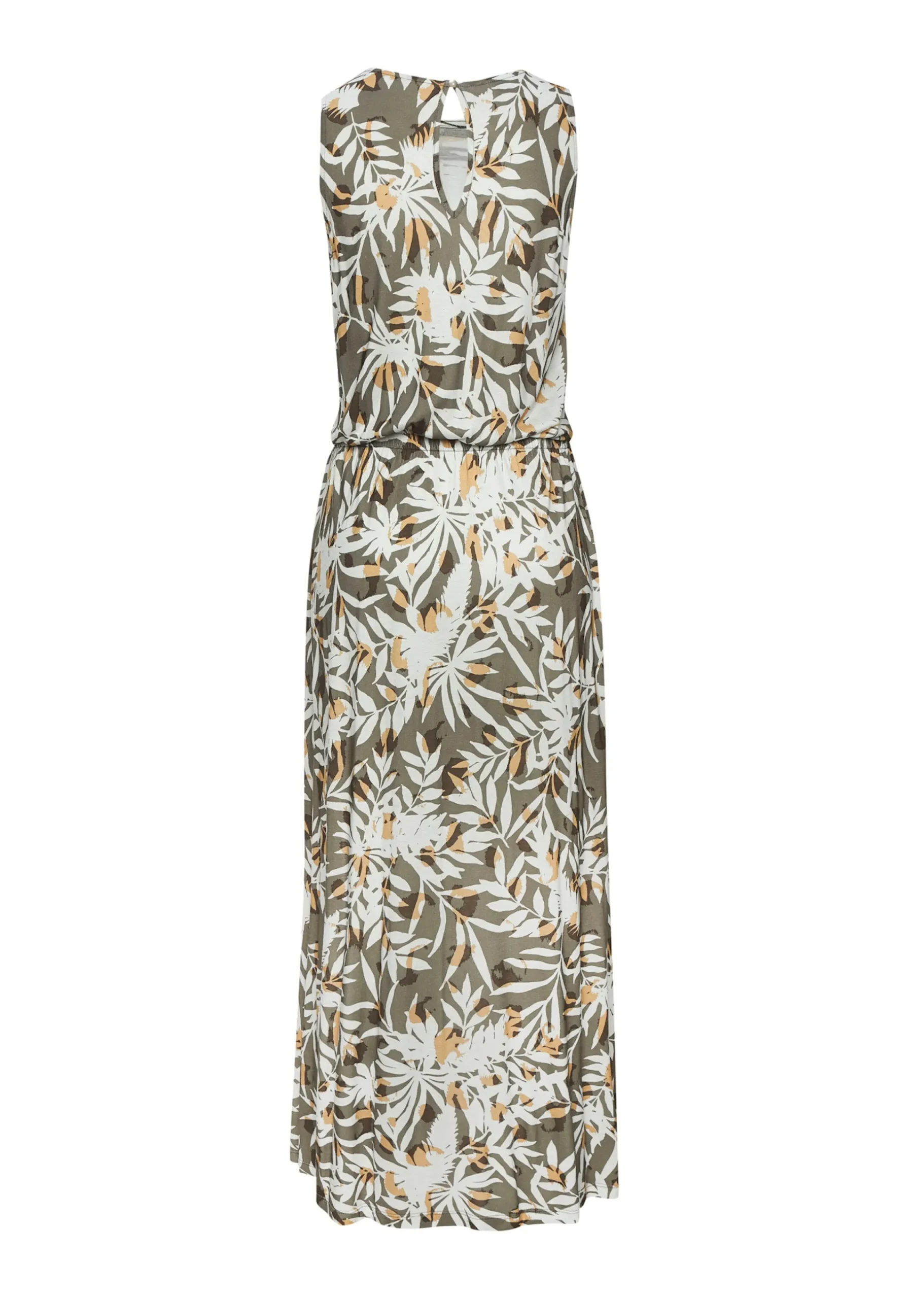Strandkleider|Vivance Maxikleid grün-cremebedruckt