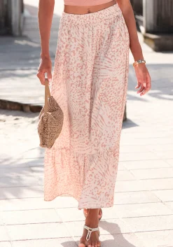 Strandmode|Röcke|LASCANA Maxirock beige-sand-bedruckt