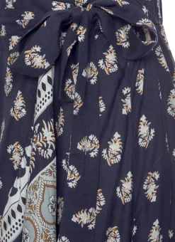 Strandmode|Vivance Maxirock blau-bedruckt