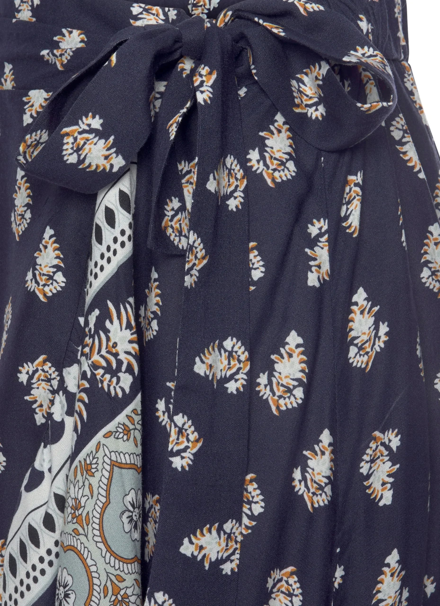 Strandmode|Vivance Maxirock blau-bedruckt