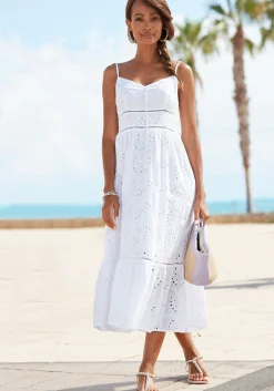 Kleider|Buffalo Midikleid weiß