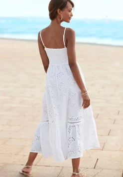 Kleider|Buffalo Midikleid weiß