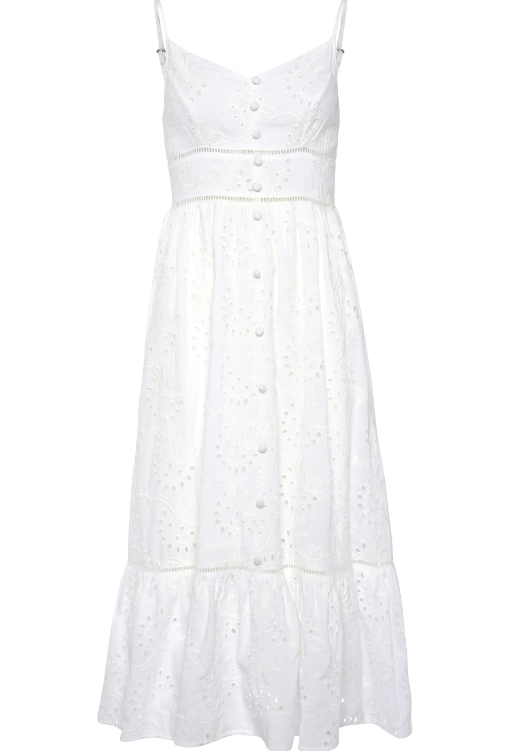 Kleider|Buffalo Midikleid weiß