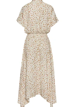 Kleider|LASCANA Midikleid creme-taupebedruckt