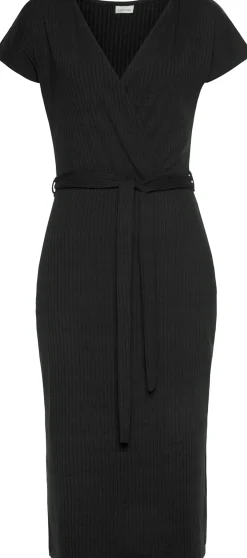 Kleider|LASCANA Midikleid schwarz
