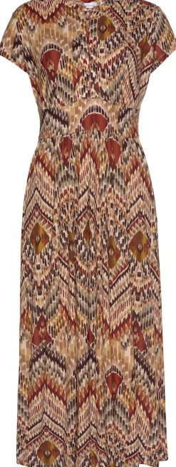 Strandkleider|LASCANA Midikleid braun-bedruckt