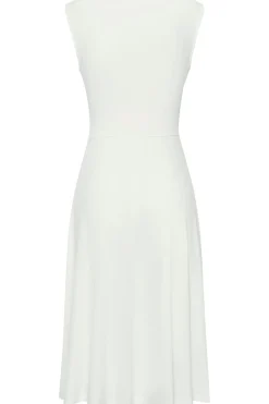 Strandkleider|Kleider|LASCANA Midikleid weiß