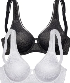 Bhs|petite fleur Minimizer-BH weiß+schwarz