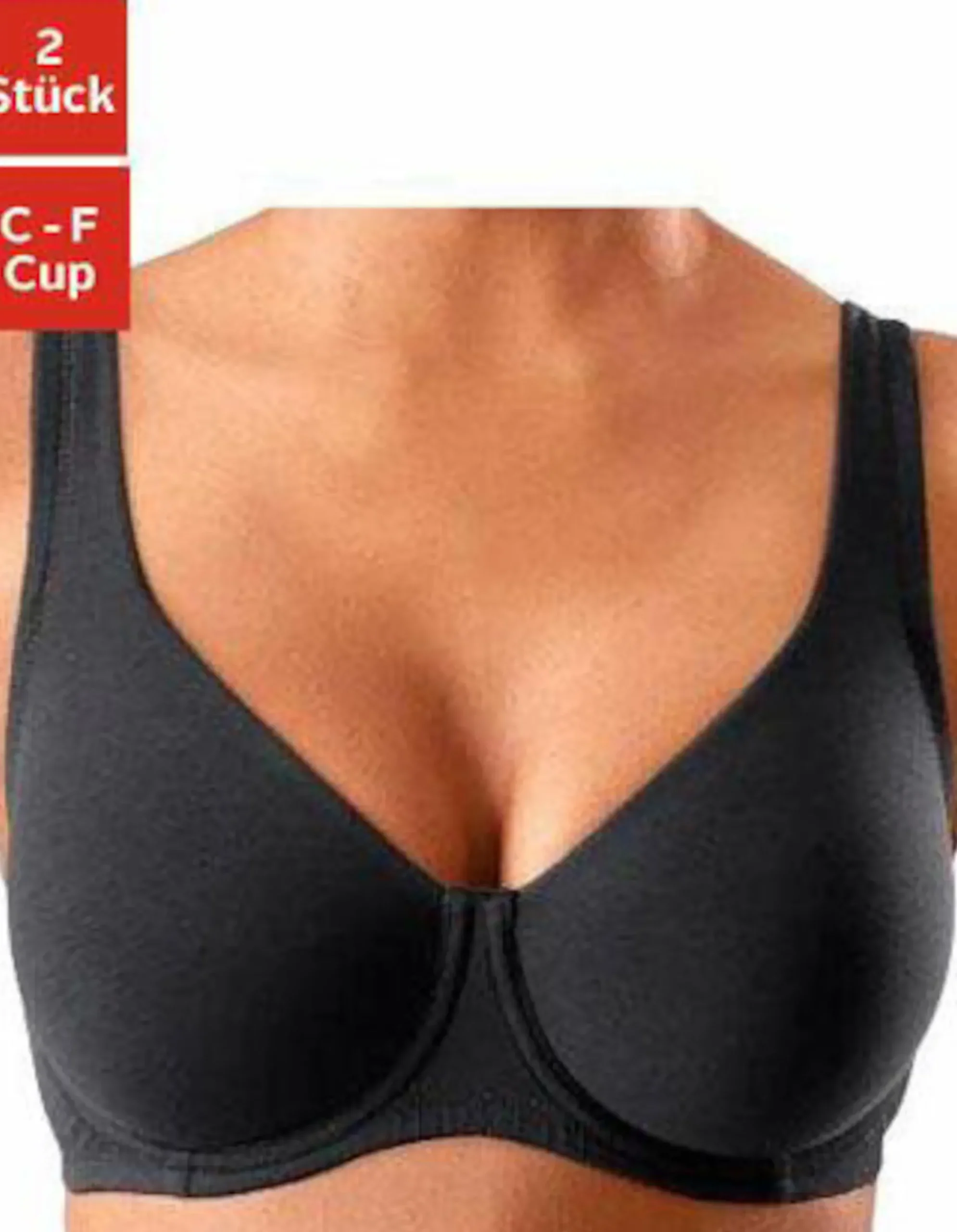 Bhs|petite fleur Minimizer-BH schwarz+weiß