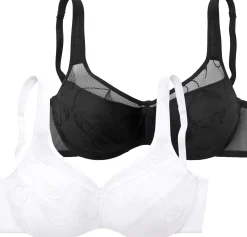 Bhs|petite fleur Minimizer-BH schwarz+weiß