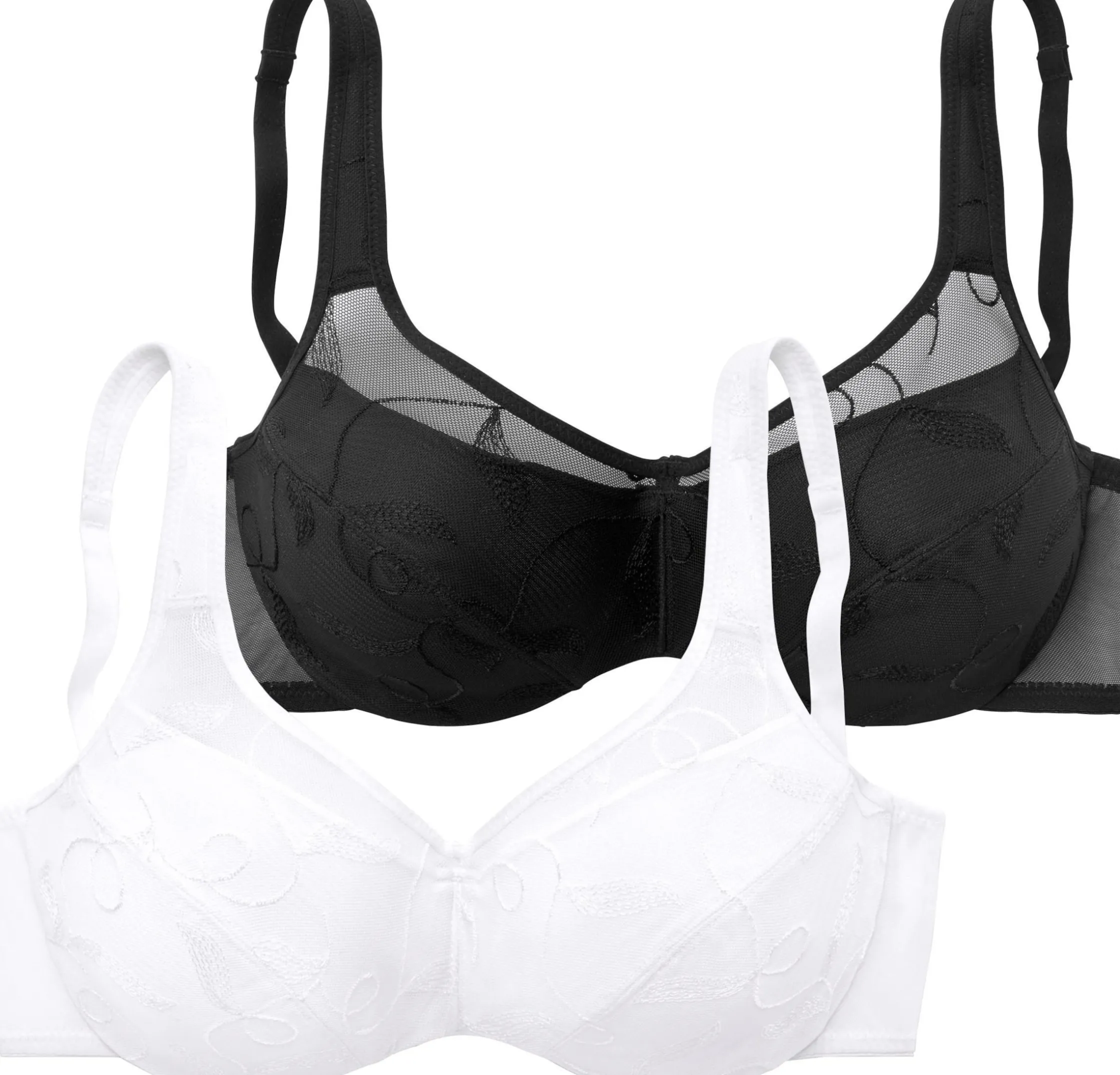 Bhs|petite fleur Minimizer-BH schwarz+weiß