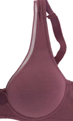 Bhs|petite fleur Minimizer-BH burgund+weiß