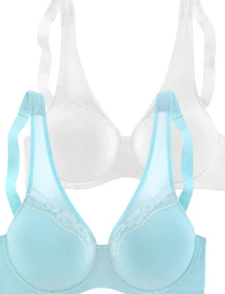 Bhs|petite fleur Minimizer-BH hellblau+weiß