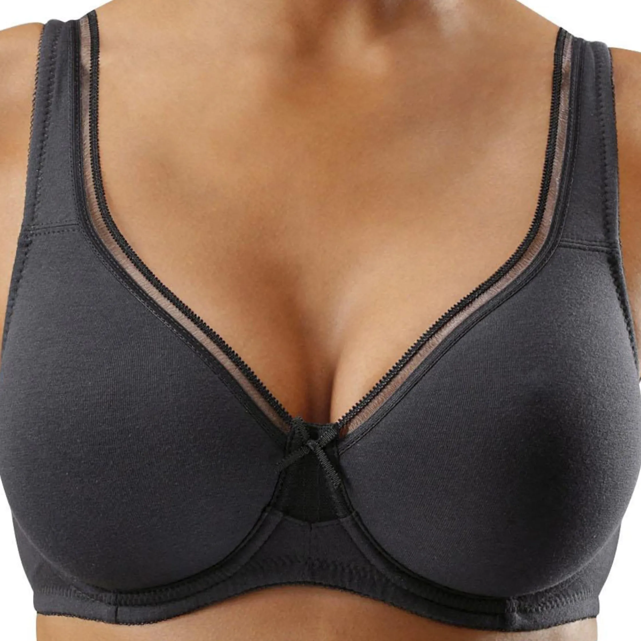 Bhs|petite fleur Minimizer-BH schwarz+weiß