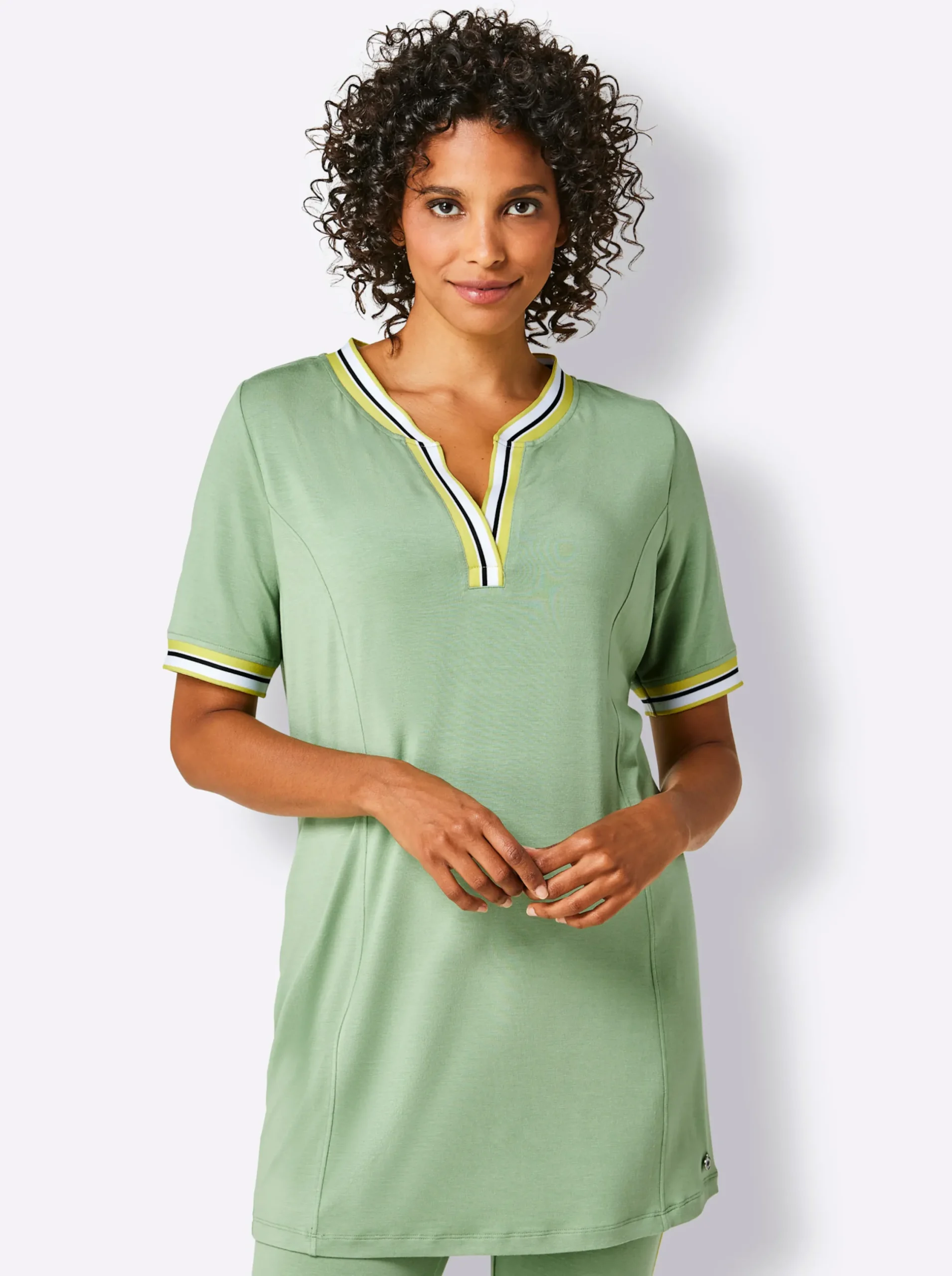 Homewear| Modal-Longshirt eucalyptus