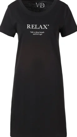 Nachtwäsche|Vivance Dreams Nachthemd schwarz