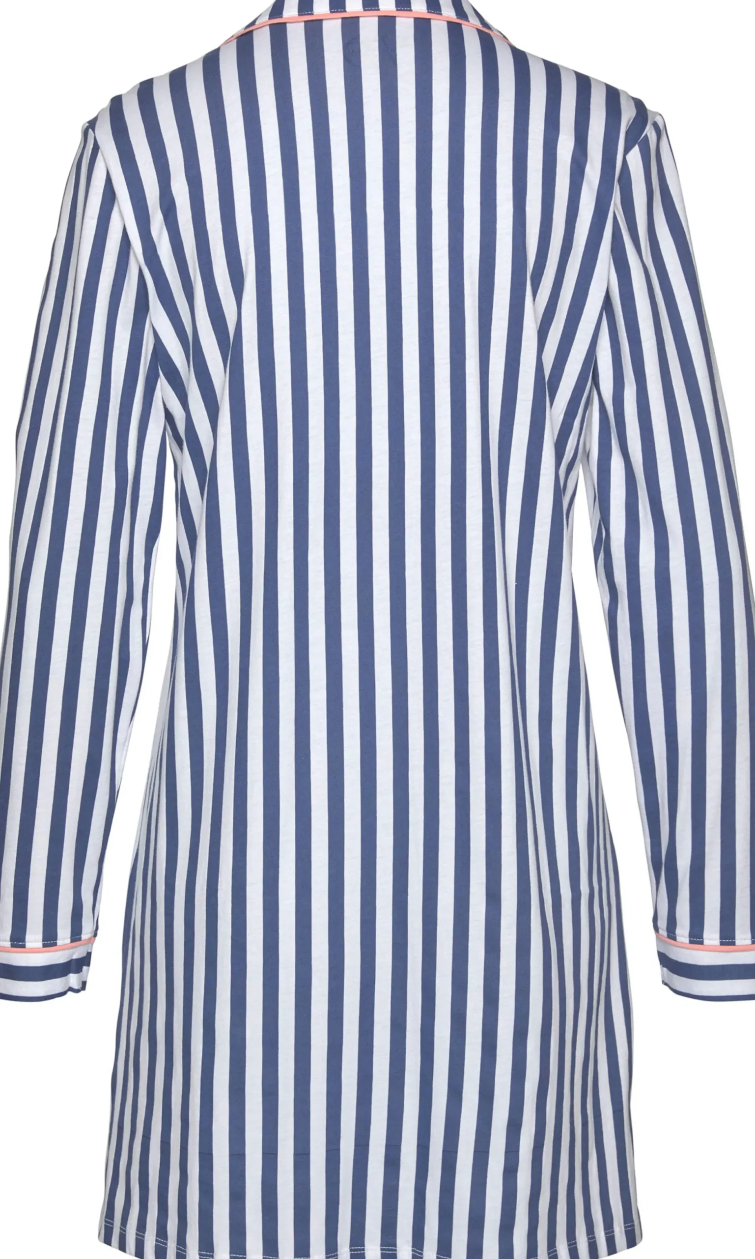 Nachtwäsche|H.I.S Nachthemd blau-weiß-peach
