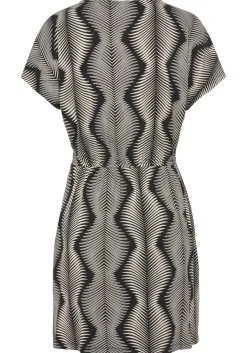 Nachtwäsche|LASCANA Nachthemd schwarz-weißbedruckt