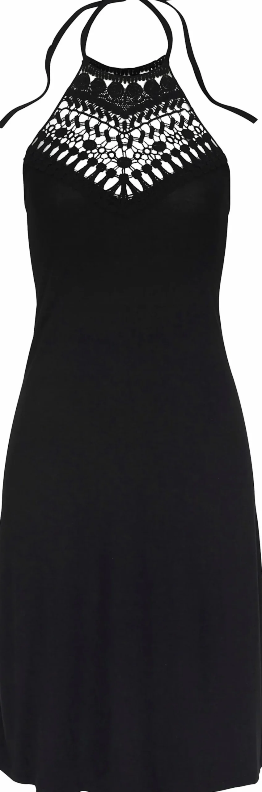 Strandkleider|LASCANA Neckholderkleid schwarz