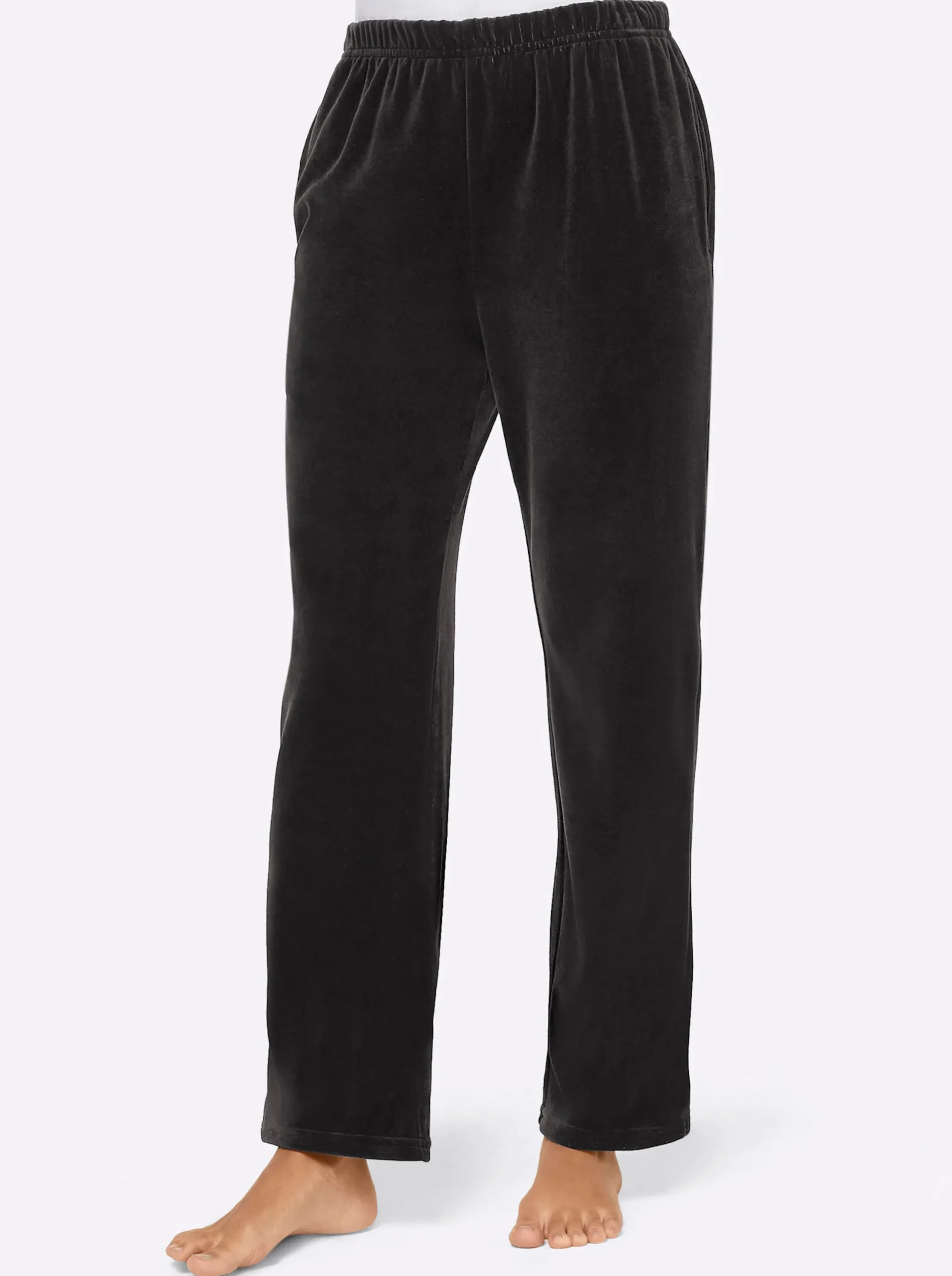 Homewear|feel good Nickihose mit Schlitz am Bein anthrazit
