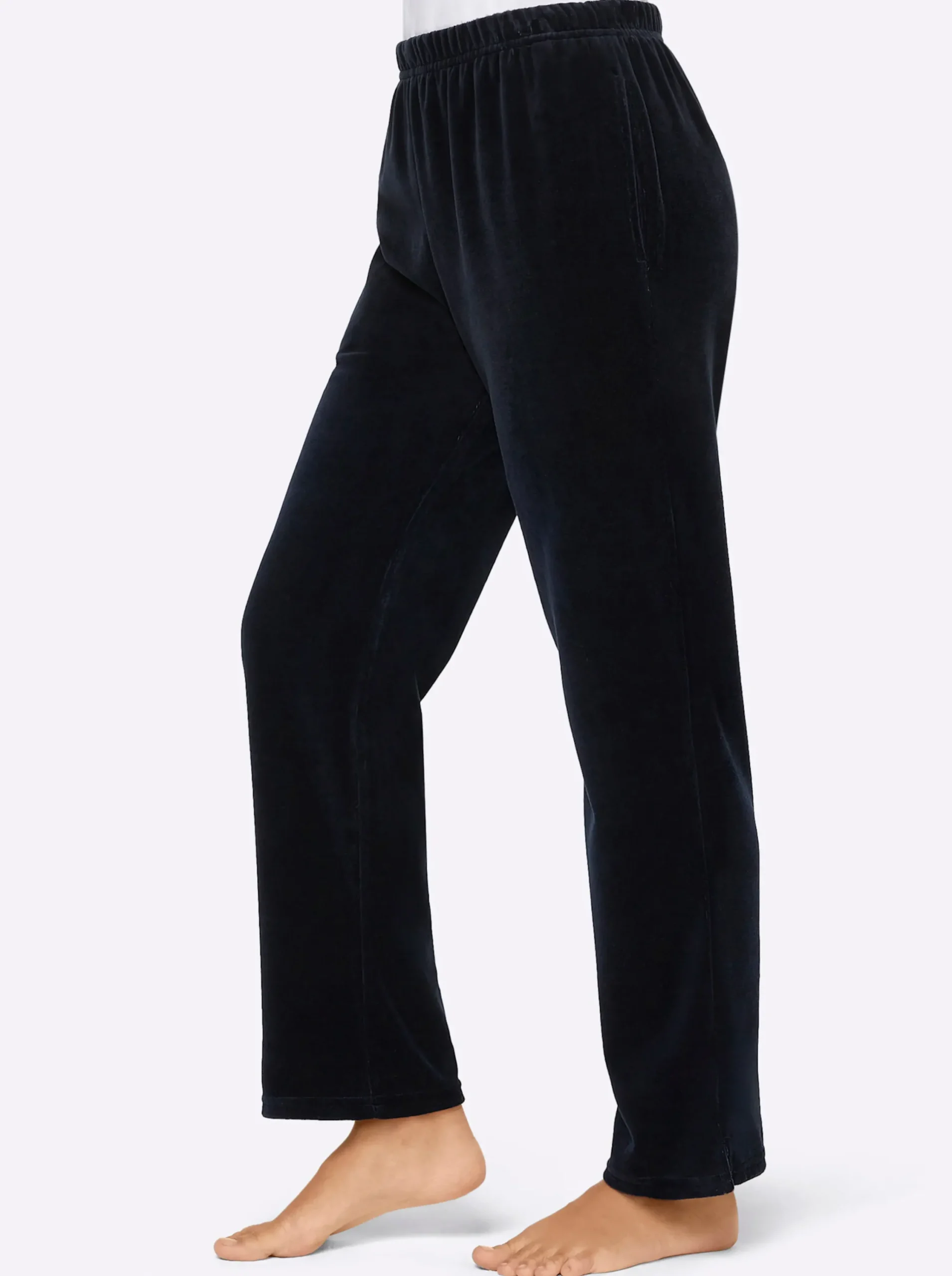 Homewear|feel good Nickihose mit Schlitz am Bein marine