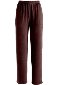 Homewear|Homewear|feel good Nickihose mit Schlitz am Bein braun