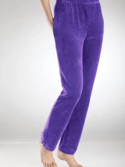 Homewear|Homewear|feel good Nickihose mit Schlitz am Bein lila