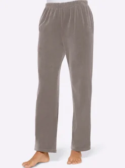 Homewear|feel good Nickihose mit Schlitz am Bein grau