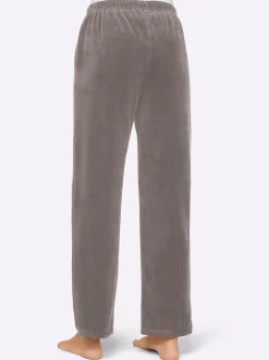 Homewear|feel good Nickihose mit Schlitz am Bein grau