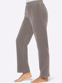 Homewear|feel good Nickihose mit Schlitz am Bein grau
