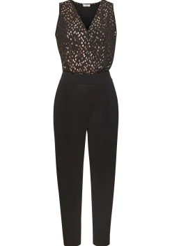 Strandmode|Overalls|LASCANA Overall schwarz-gold