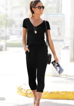 Overalls|LASCANA 7/8-Overall schwarz