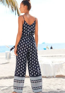 Strandmode|Vivance Overall blau-bedruckt