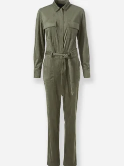 Overalls|heine Overall in Veloursleder-Optik khaki