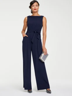 Overalls|heine Overall mit Bindegürtel marine