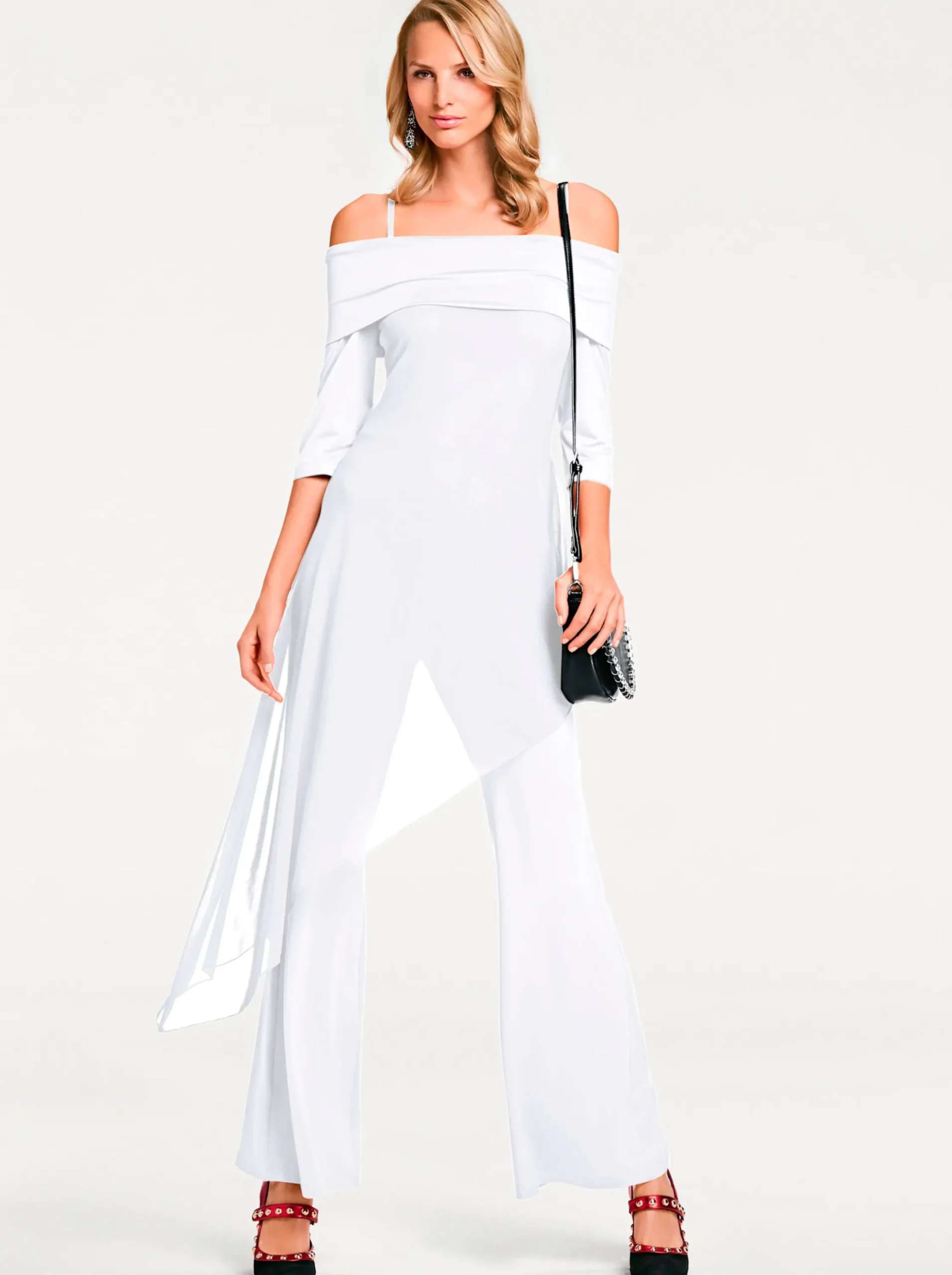Overalls|heine Overall mit Carmen-Ausschnitt ecru