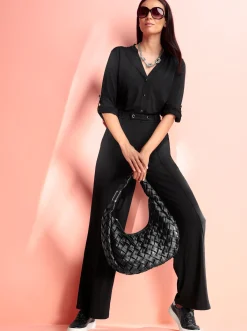 Overalls|heine Overall mit Langarm zum Krempeln schwarz