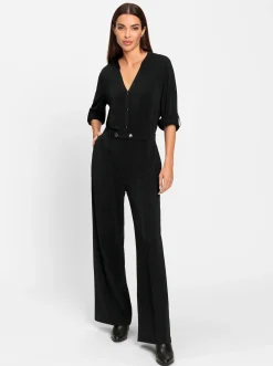 Overalls|heine Overall mit Langarm zum Krempeln schwarz